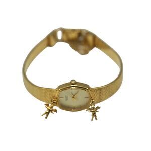 Ladies Elgin Quartz Watch Wristwatch New Battery Angel Charms